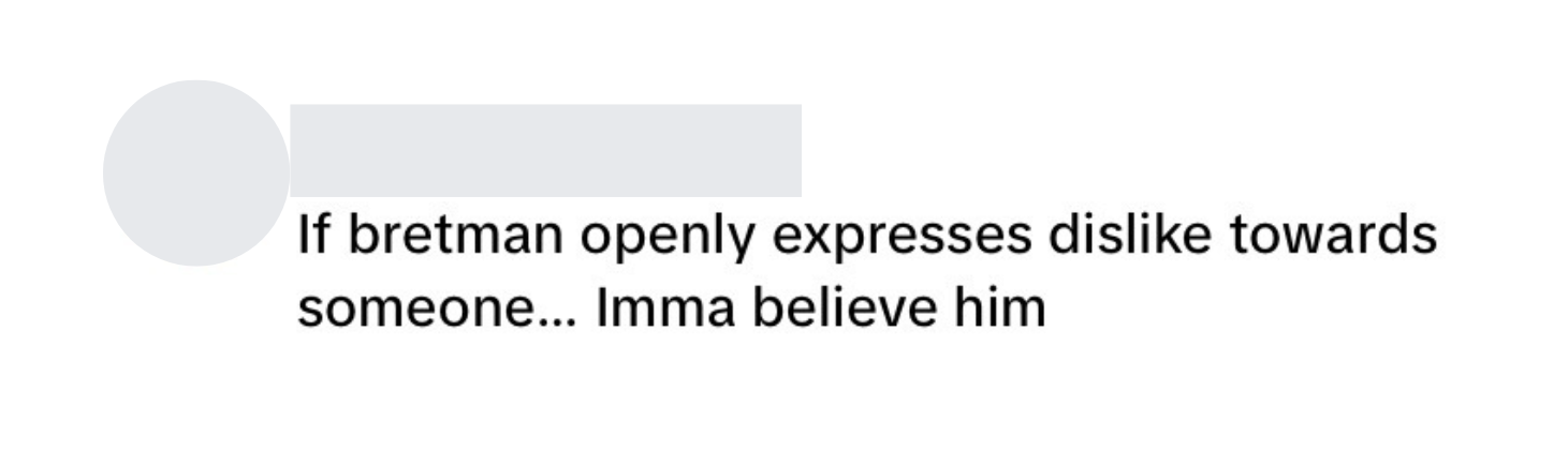comment regarding Bretman Rock's encounter with Vanessa Hudgens
